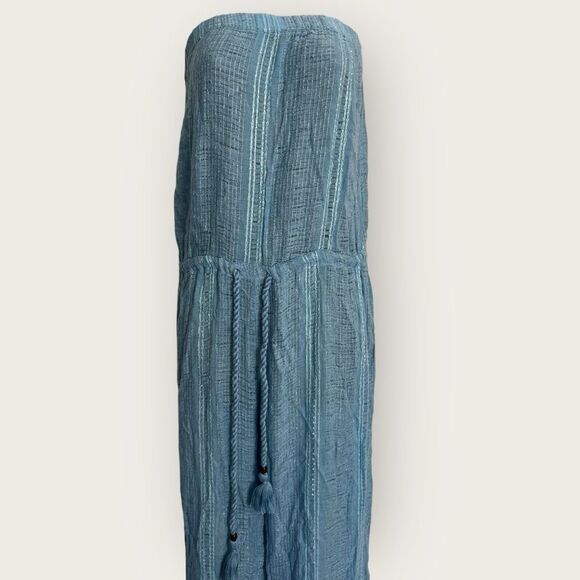 Blue strapless jumpsuit size M/L, NWOT - Picture 7 of 8